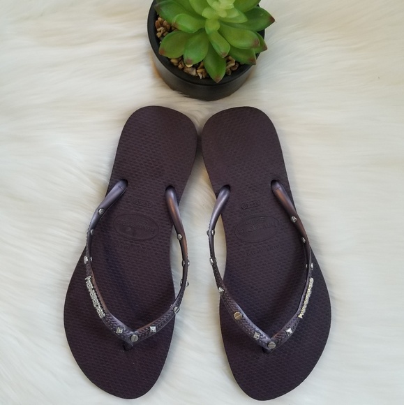havaianas slim stud flip flop